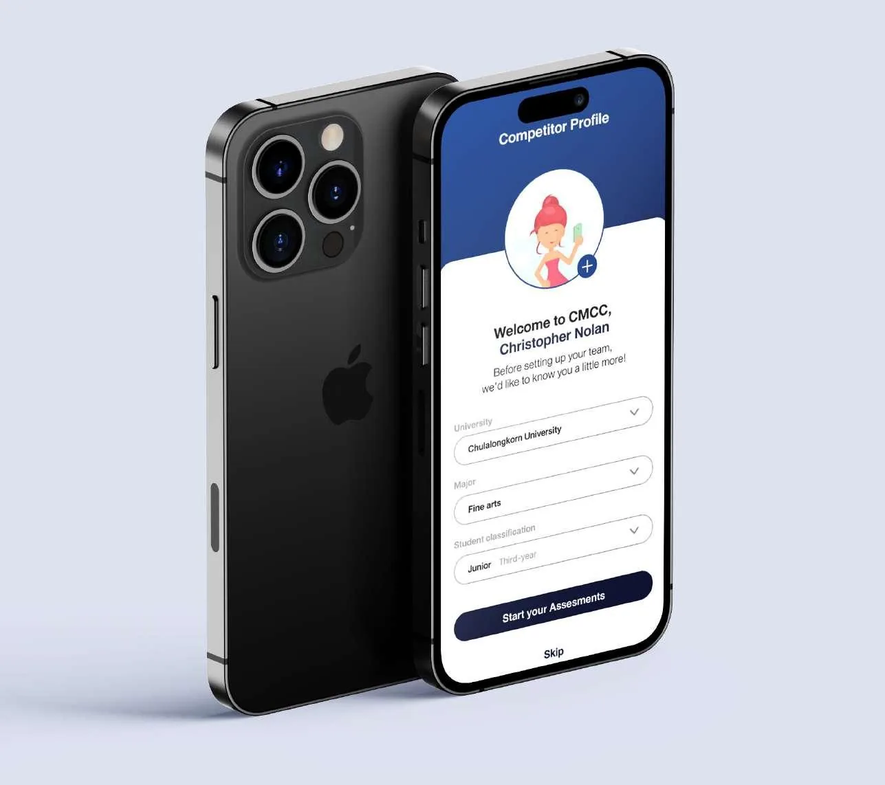 Overview of all mobile screens