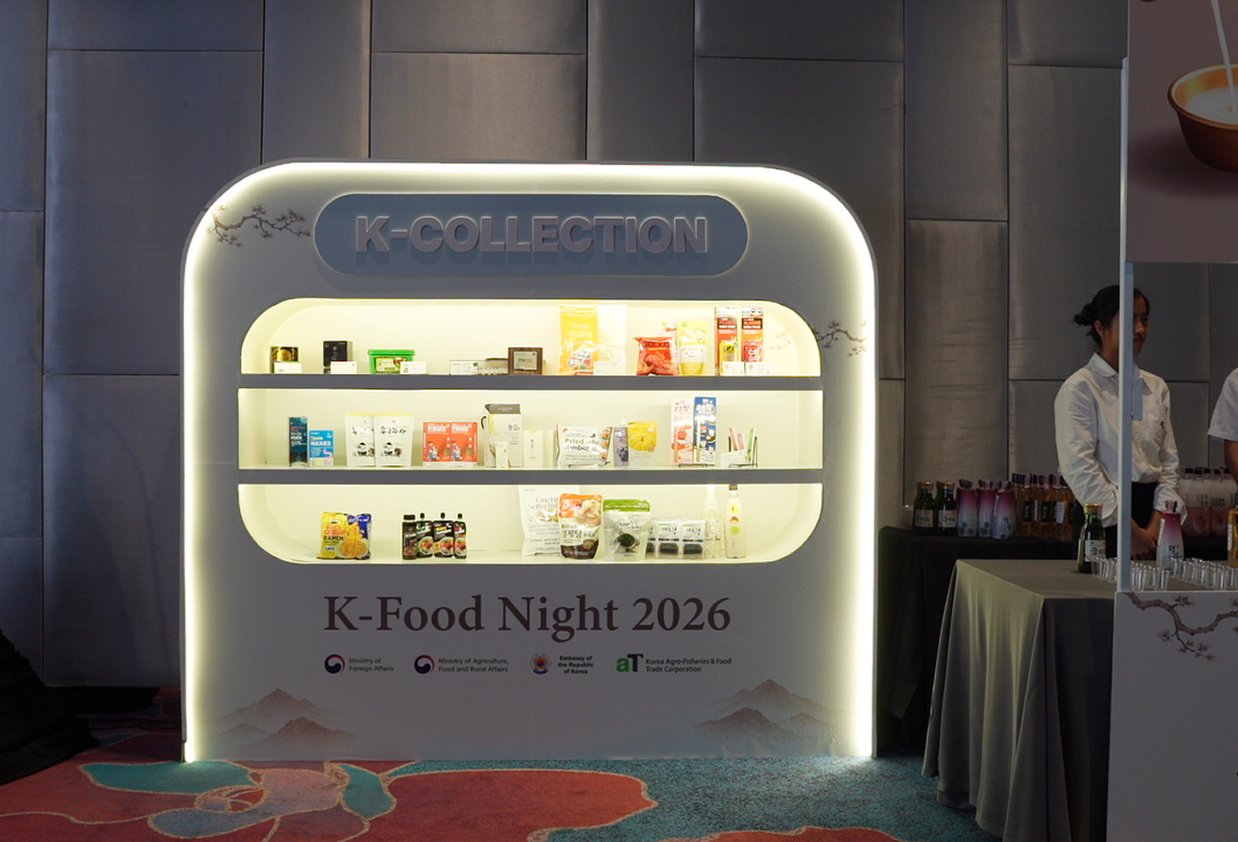 The built K-Collection display in the venue