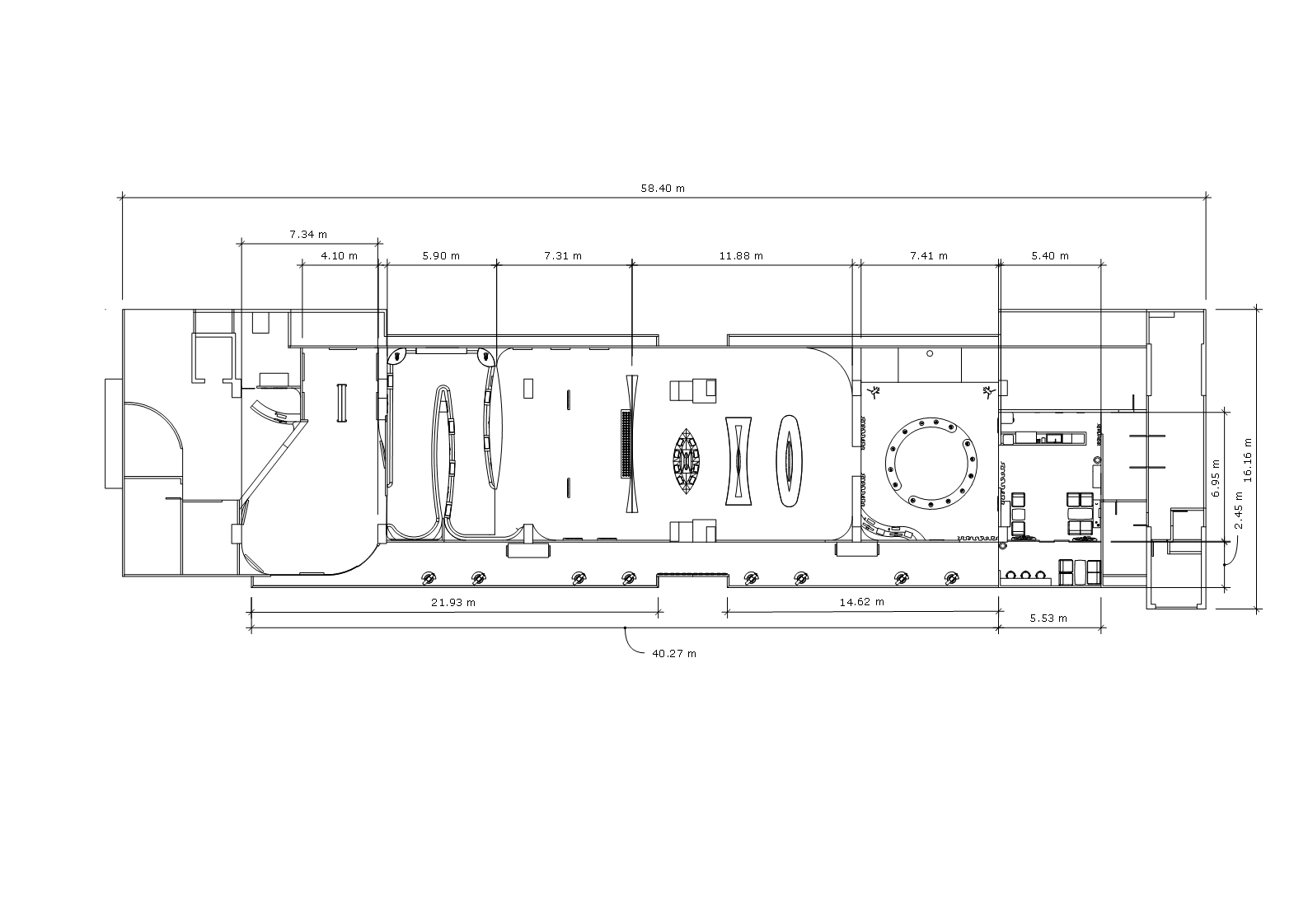 Dimensioned floor plan
