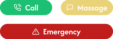 Call, message, emergency buttons