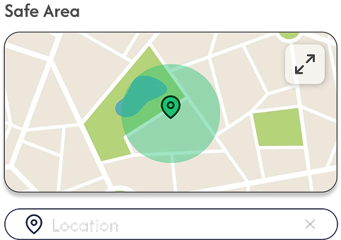 Safe area map card