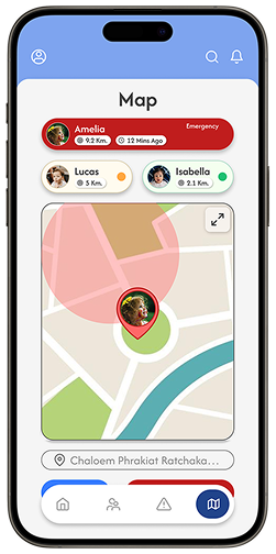 Map with emergency
