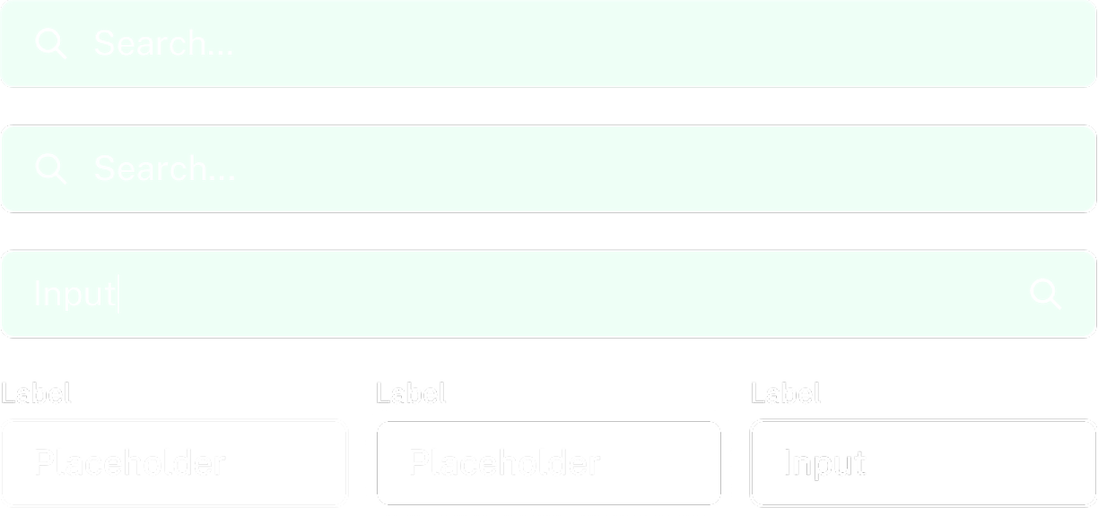 Input and search field variants